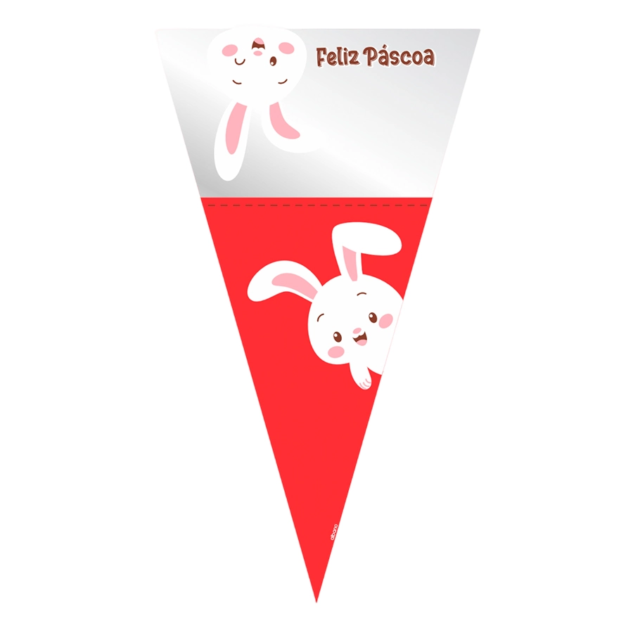 Cone Poli Festa Choco Verm 30x15cm 50un 33432051412325 Albano