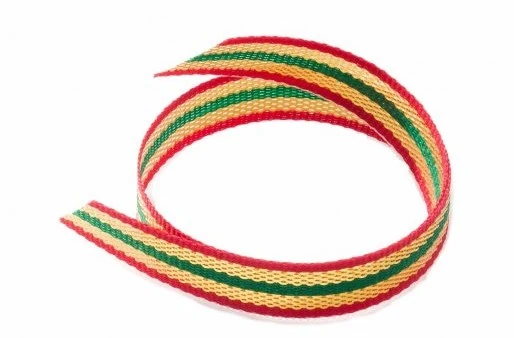 Fita Listrada 10mmx9 M Ouro/verde/vermelho Albano