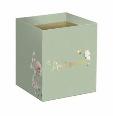 Cachepot Quad Amor Sem Fim C.hot Stamping Vd Cha 14,5x14,5x15,5cm Albano
