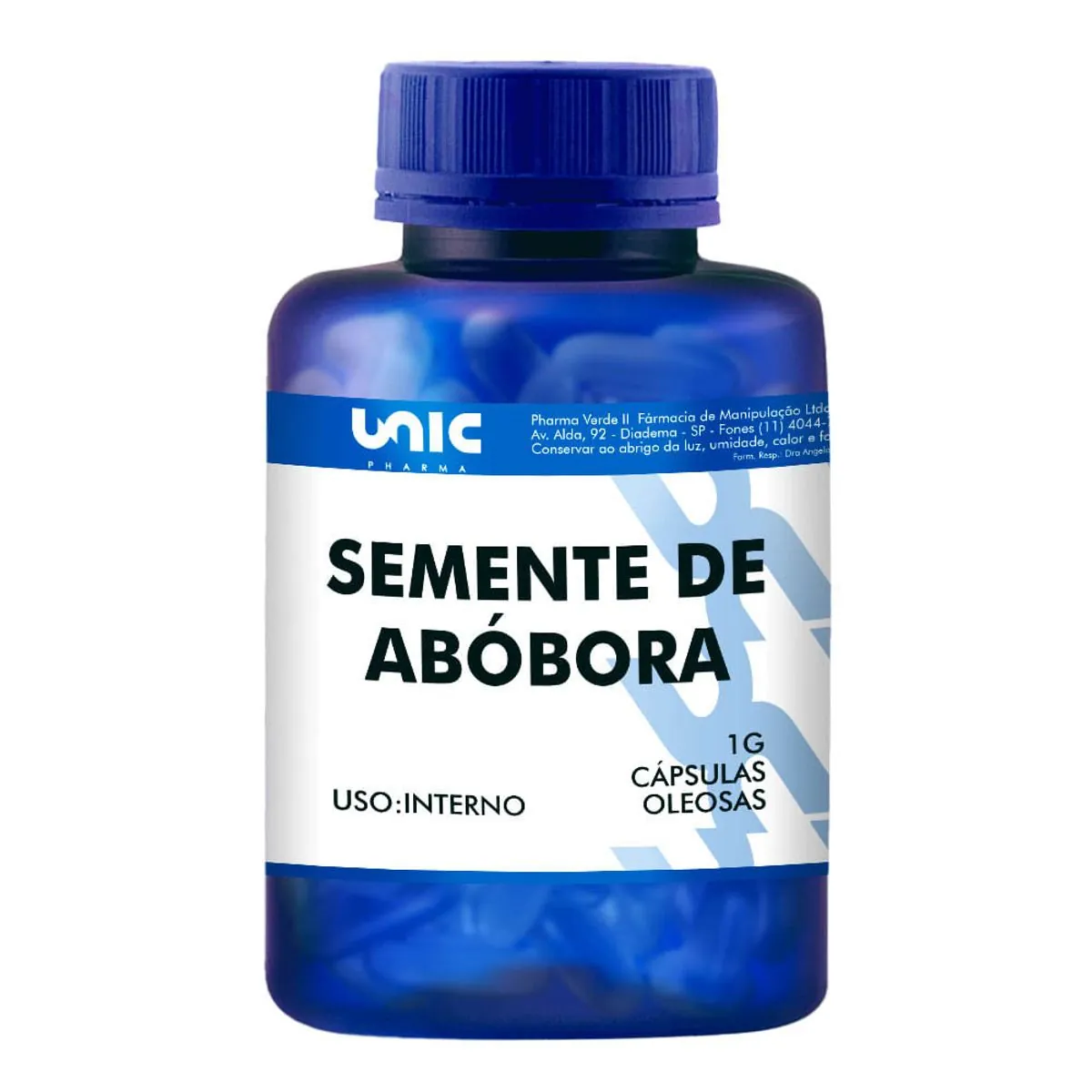 Semente de abóbora 1000mg 60cáps ( Cápsula oleosa )