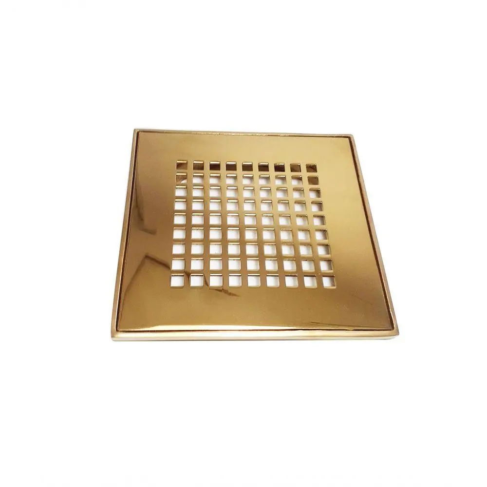Ralo Dourado Quadriculado C/ Caixilho 9,5x9,5