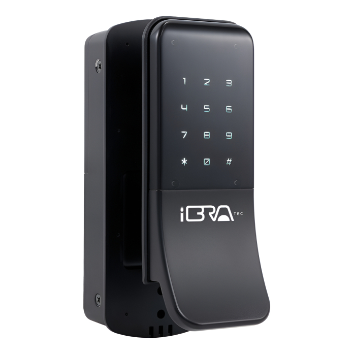 Fechadura Digital Sobrepor Com Puxador Ibratec Wave - Preto