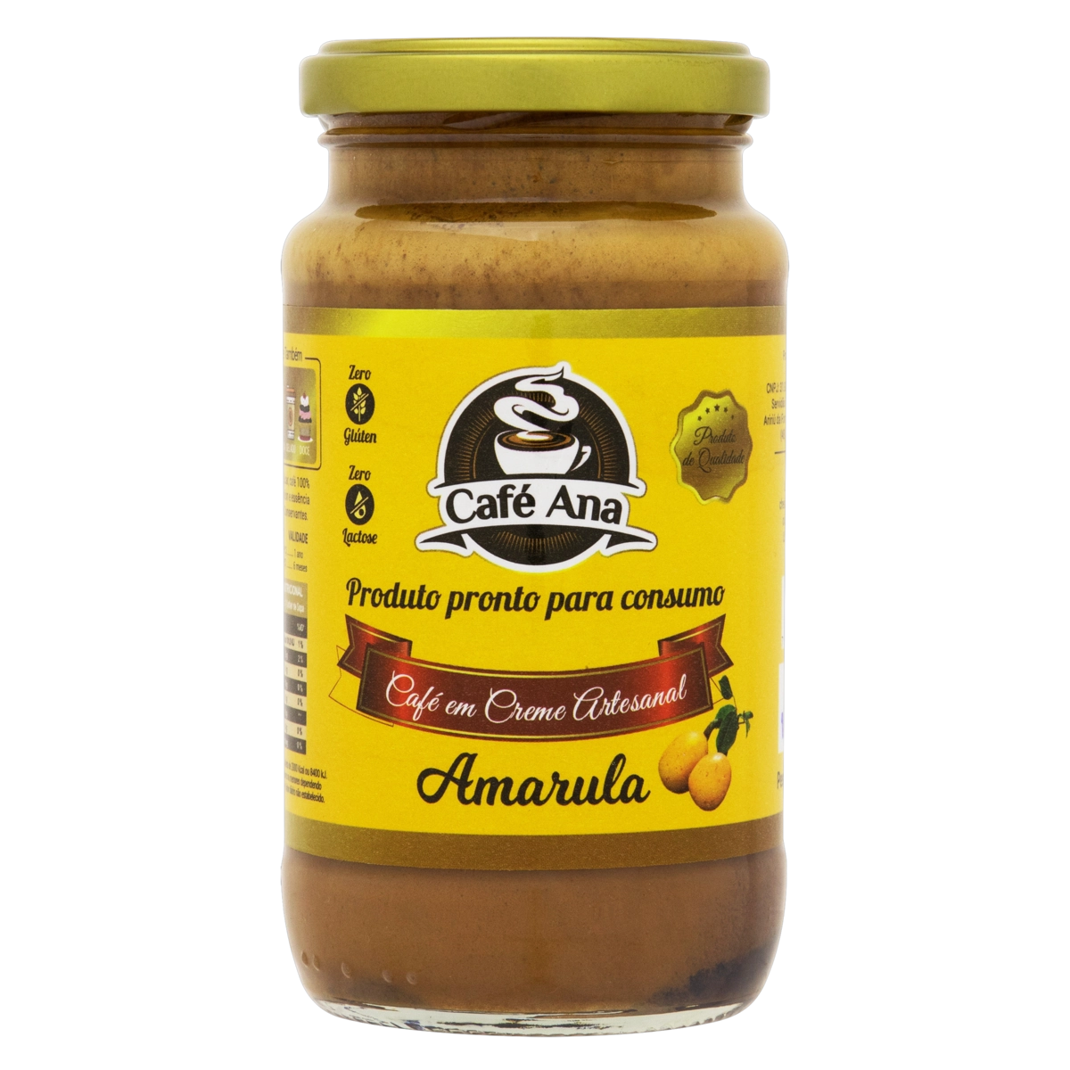 Café Artesanal Em Creme Amarula Zero Lactose Café Ana Vidro 300ml