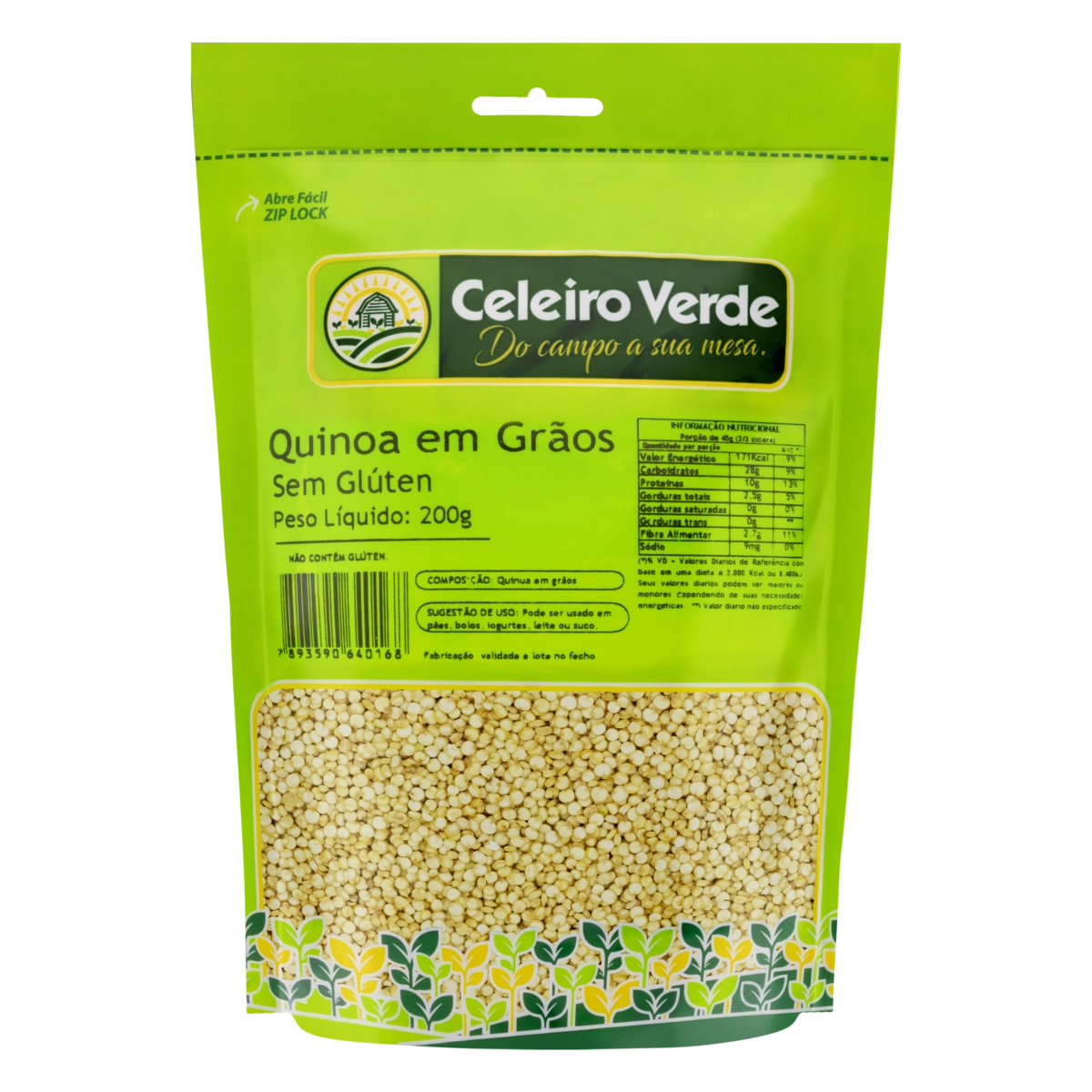 Quinoa Em Grãos Celeiro Verde Pouch 200g