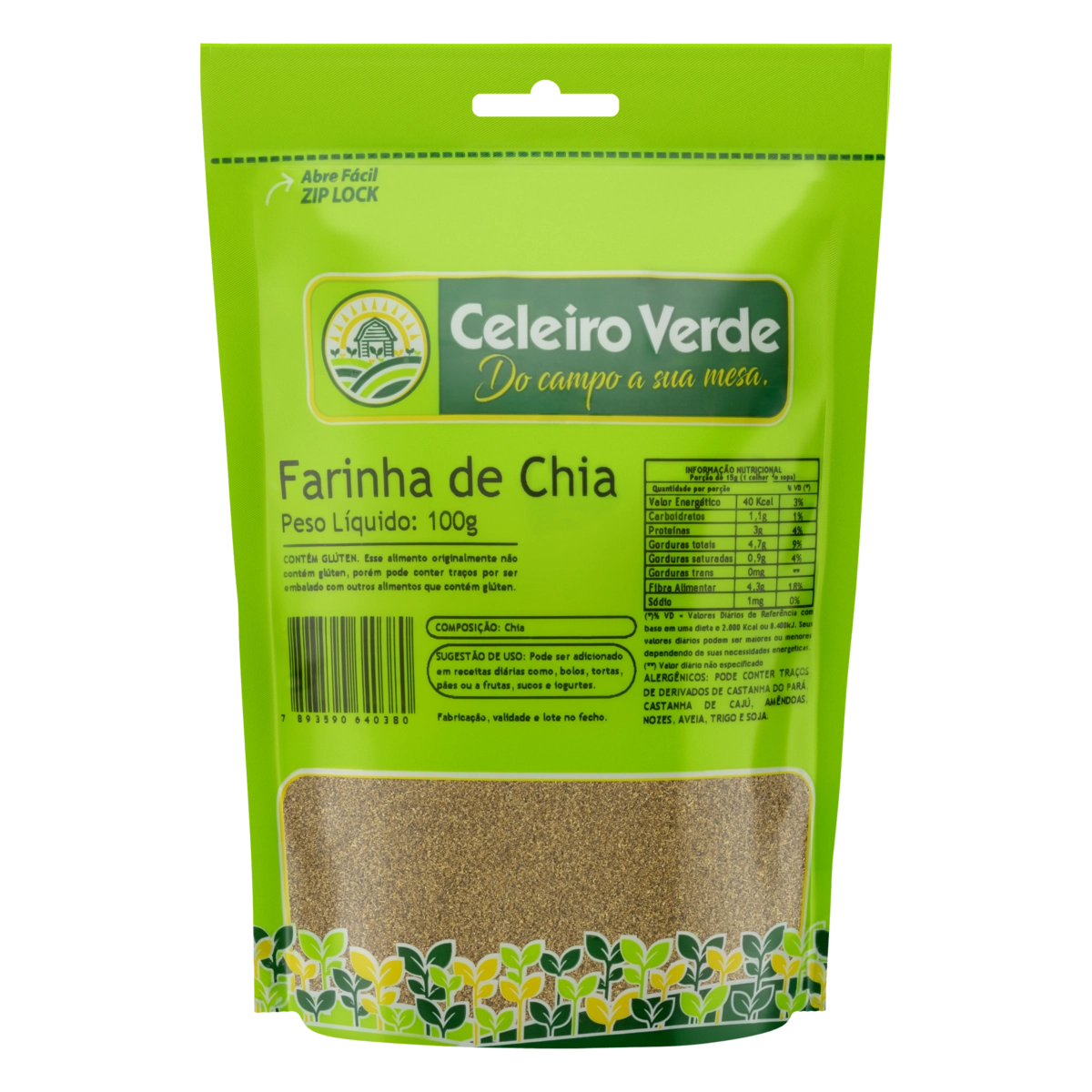 Farinha De Chia Celeiro Verde Pouch 100g