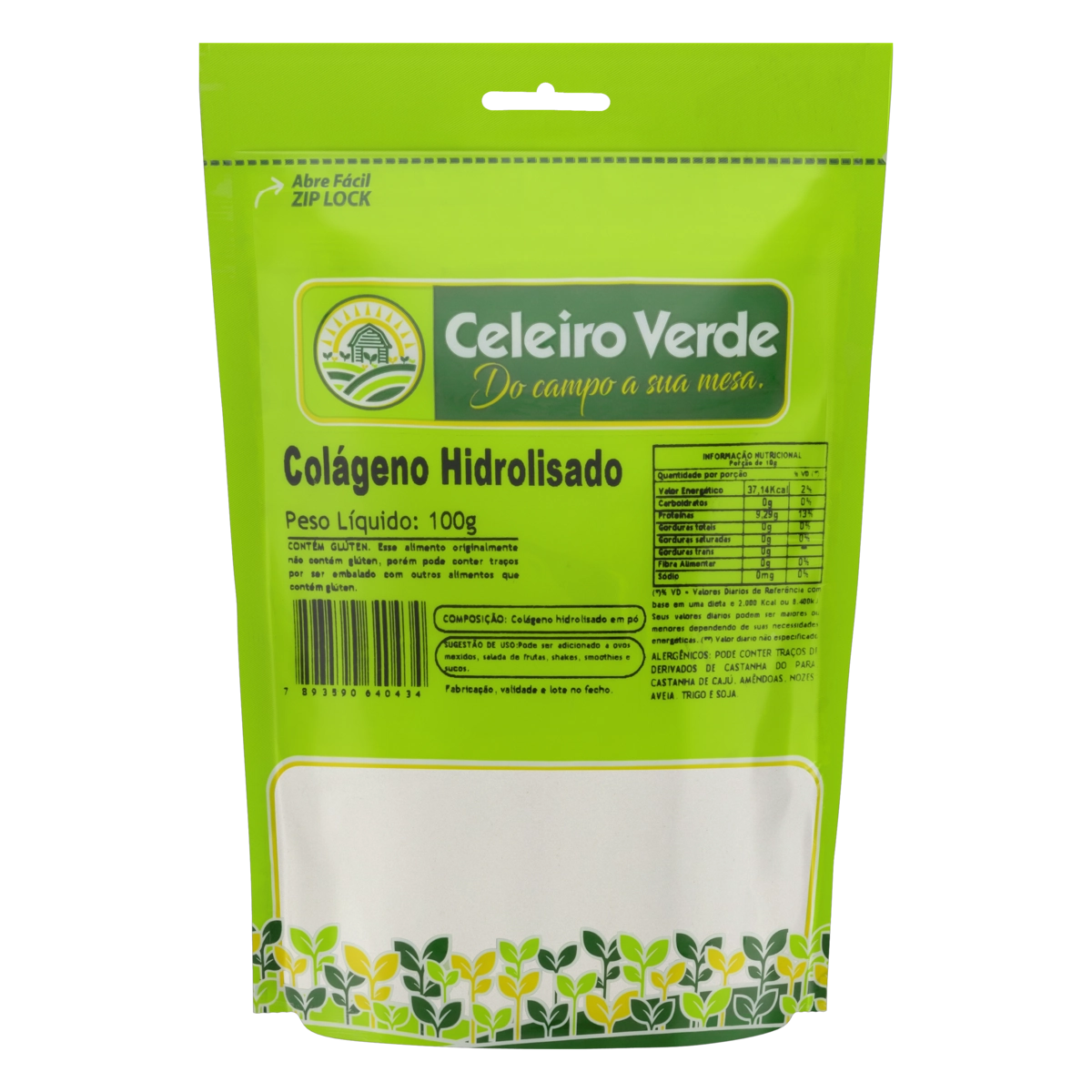 Colágeno Hidrolisado Celeiro Verde Pouch 100g