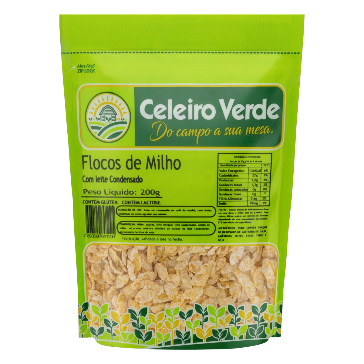 Cereal Matinal Com Leite Condensado Celeiro Verde Pouch 200g