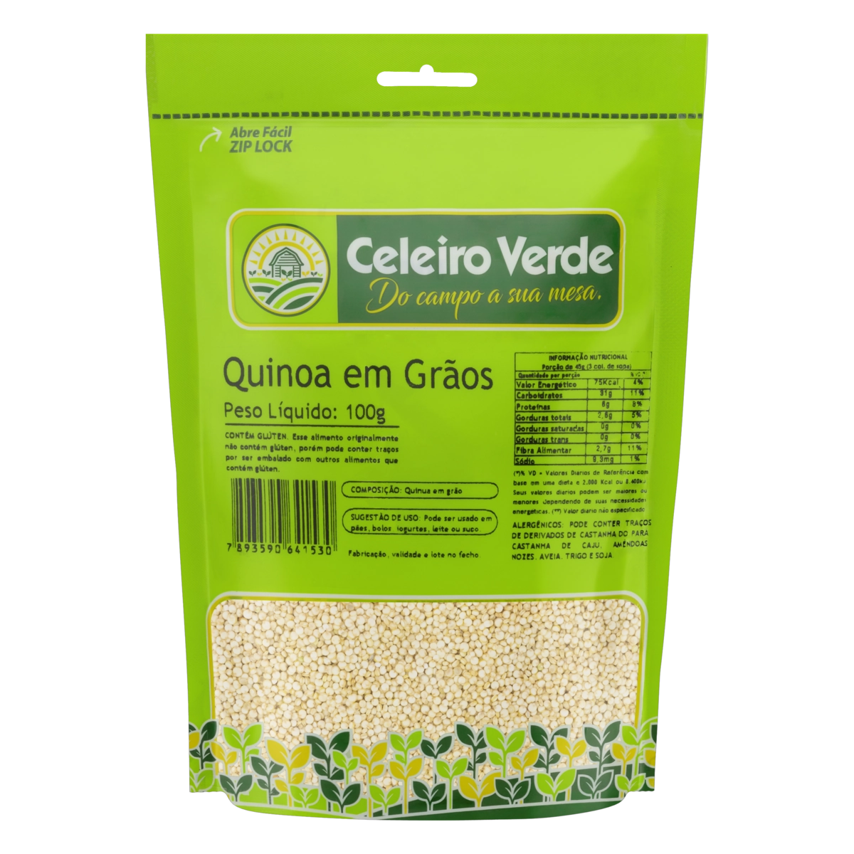Quinoa Em Grãos Celeiro Verde Pouch 100g