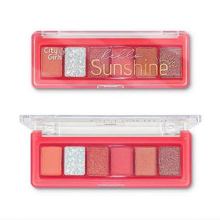 Cg312 Hello Sunshine Glitter/ Paleta De Sombras Marca City G