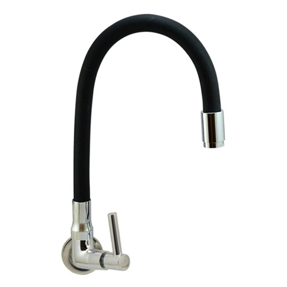 Torneira Para Cozinha De Parede Tubo Gourmet Colorido 1/4v. Preto