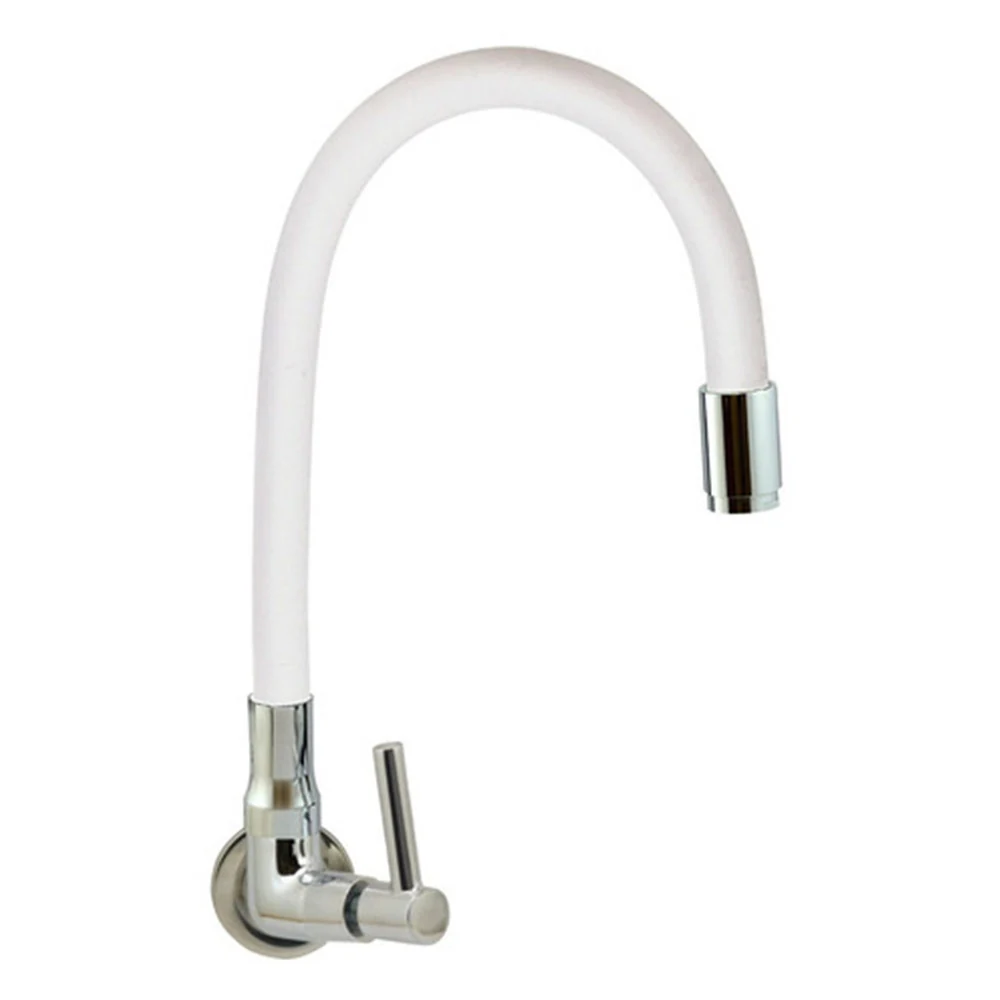 Torneira Para Cozinha De Parede Tubo Gourmet Colorido 1/4v. Branco