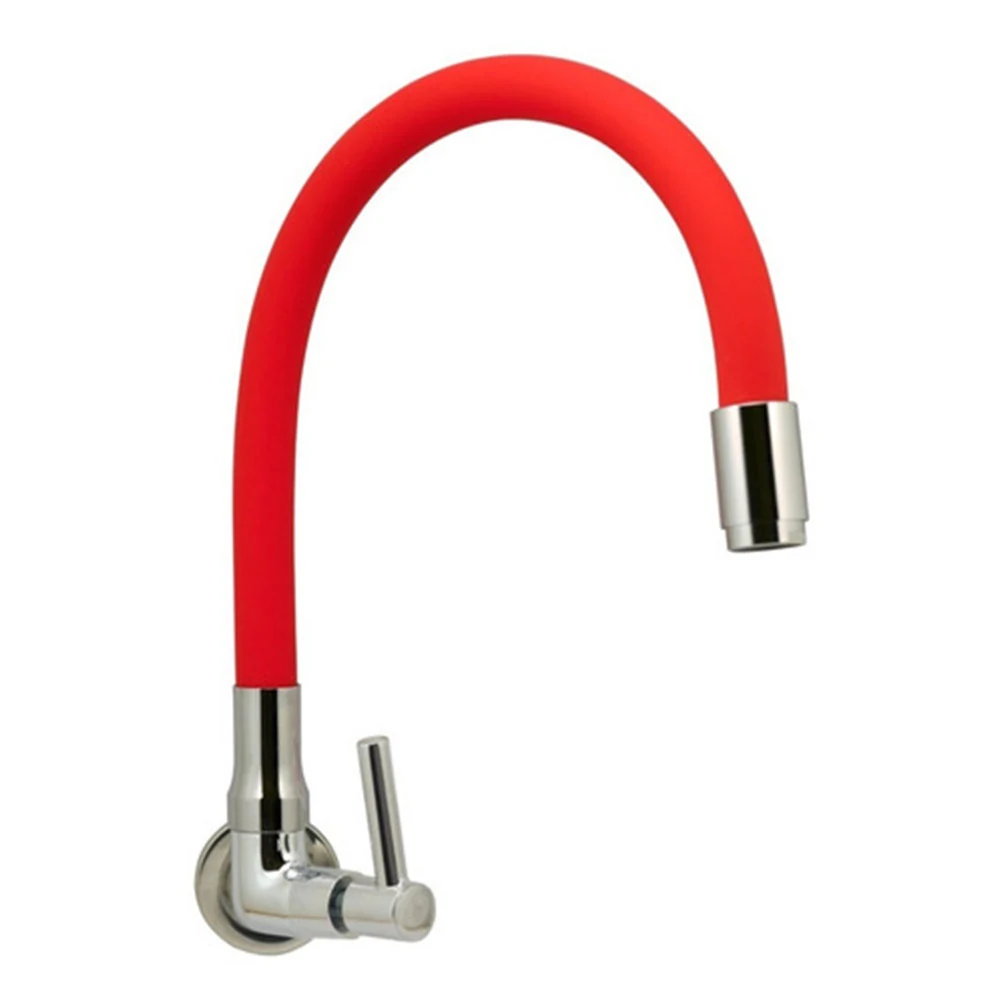 Torneira Para Cozinha De Parede Tubo Gourmet Colorido 1/4v. Vermelho