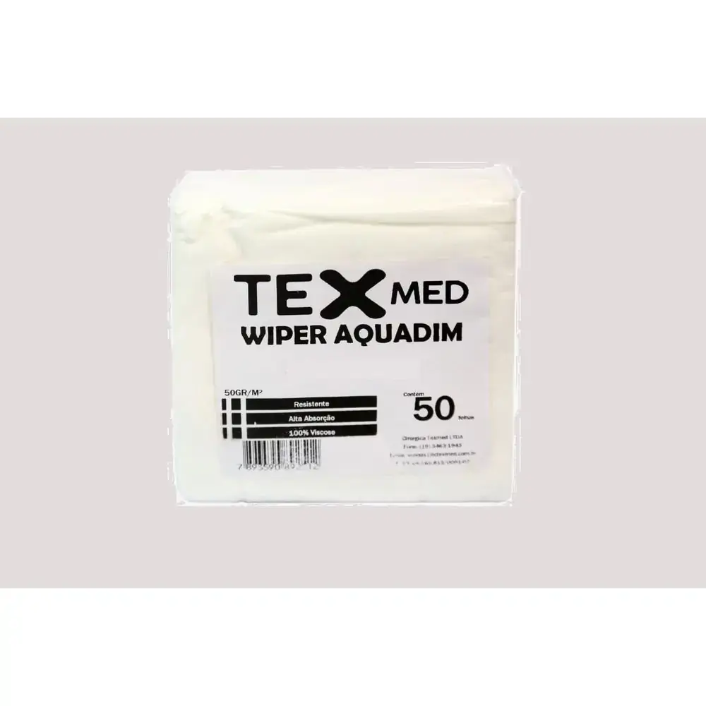 Pacote Wipes Aquadim 30x38cm 50gr c/ 50 Unids Texmed