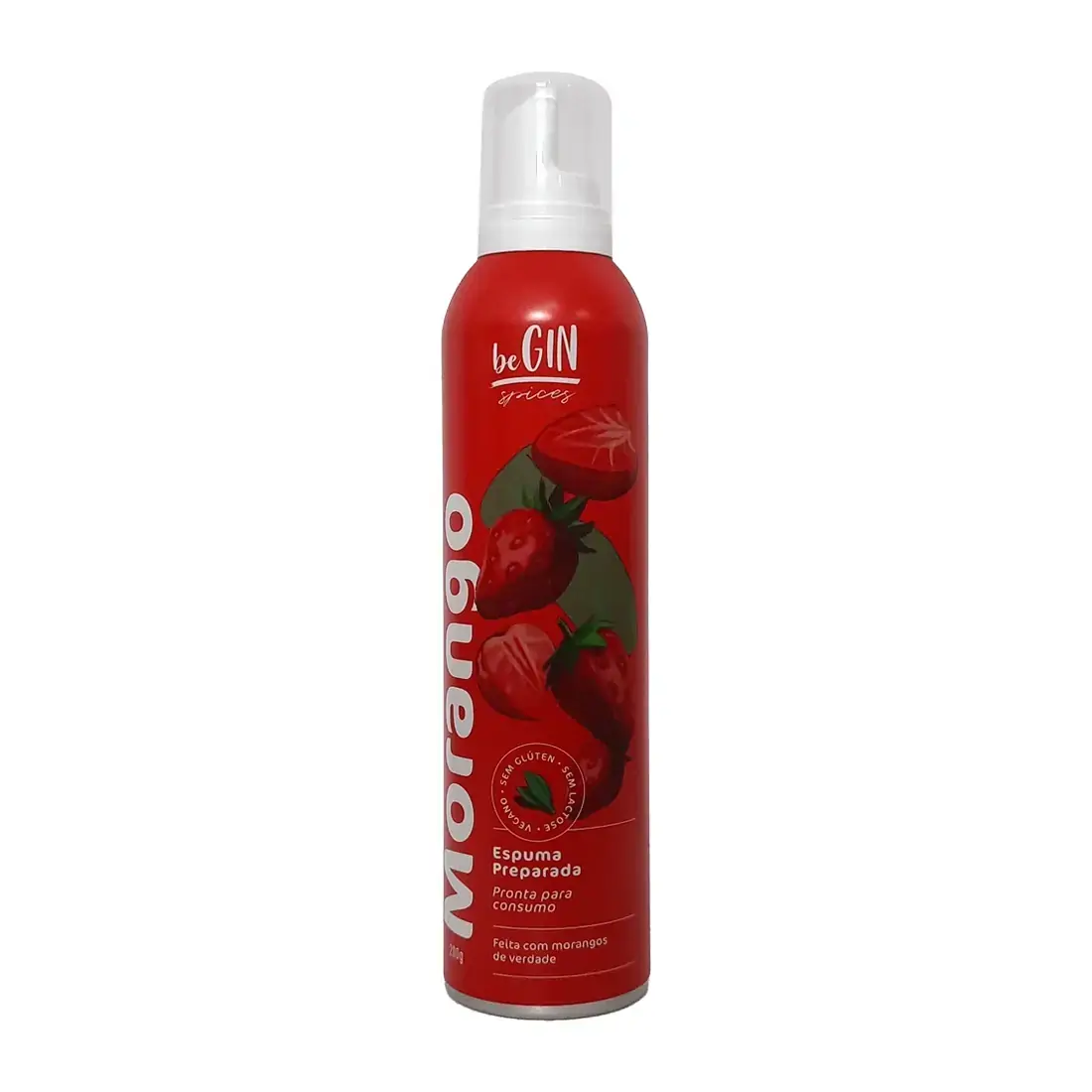 Espuma Para Drinks Sabor Morango BeGin Spray 200g