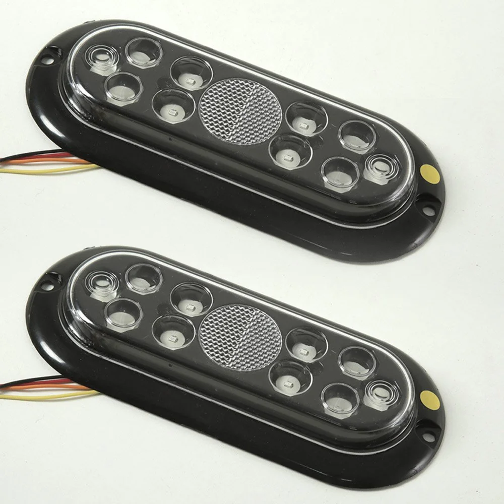 Par Lanterna Traseira Led-carretinha/reboque-crystal Prova Dágua