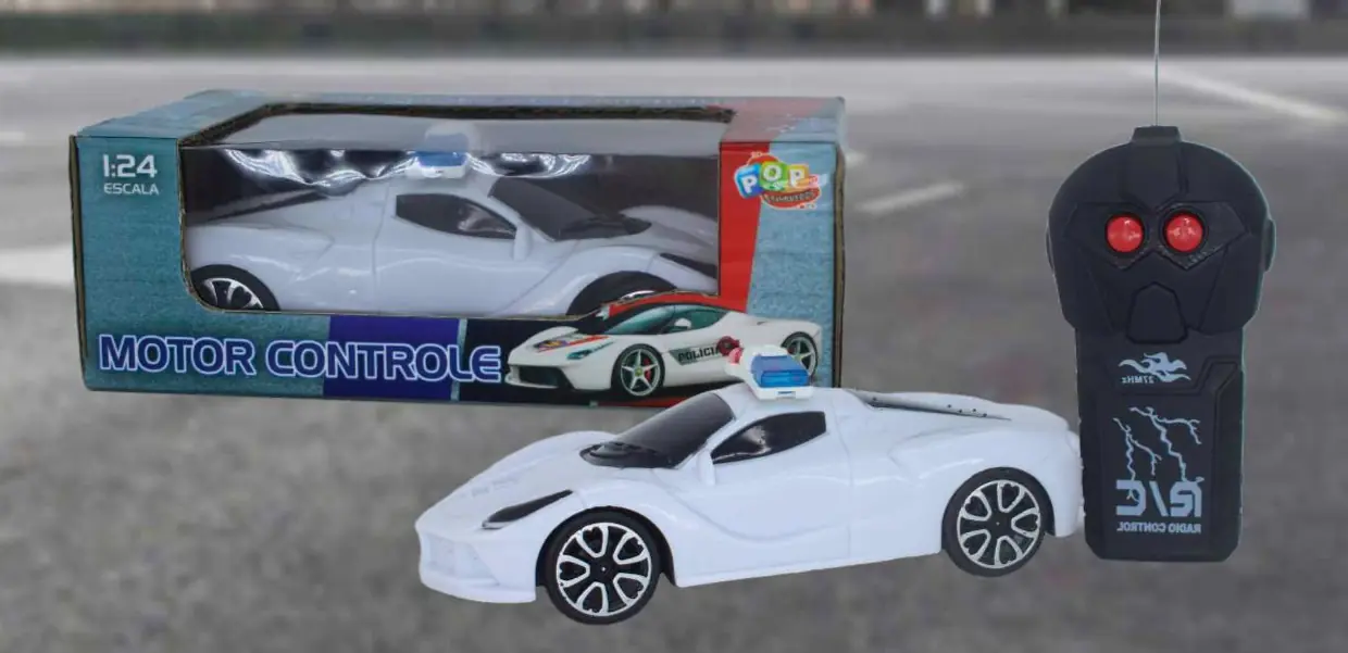 Toy23050 Carro De Controle Remoto Policia 2 Funcoes
