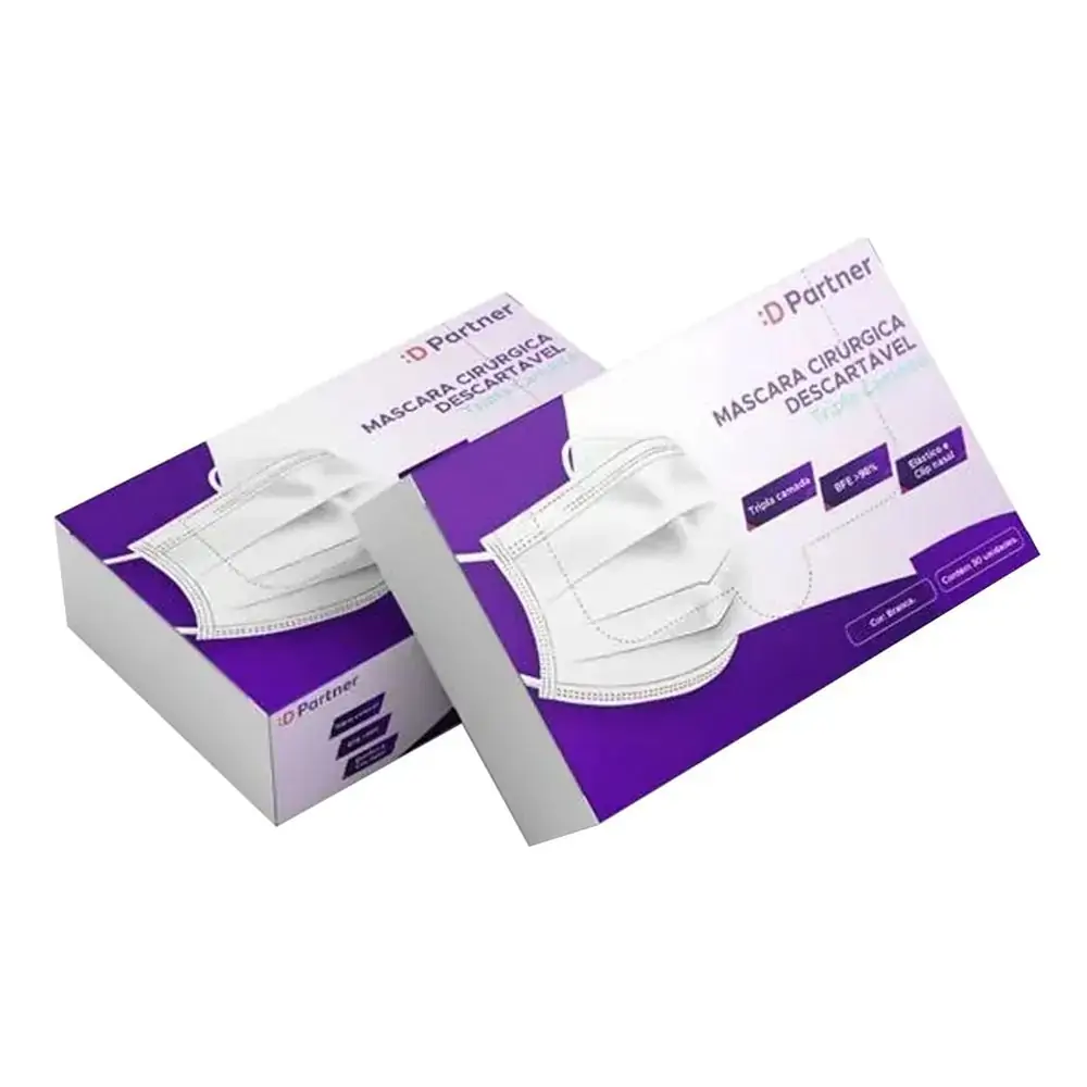 Máscara Descartável - Dental Partner - Máscara Descartável Branca - Dental Partner