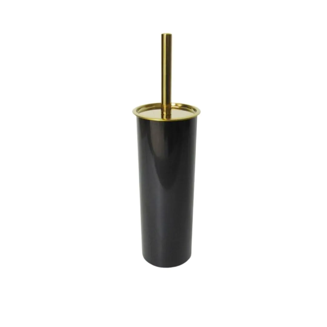 Escova Sanitária Preto E Dourado Aço Inox Fineza