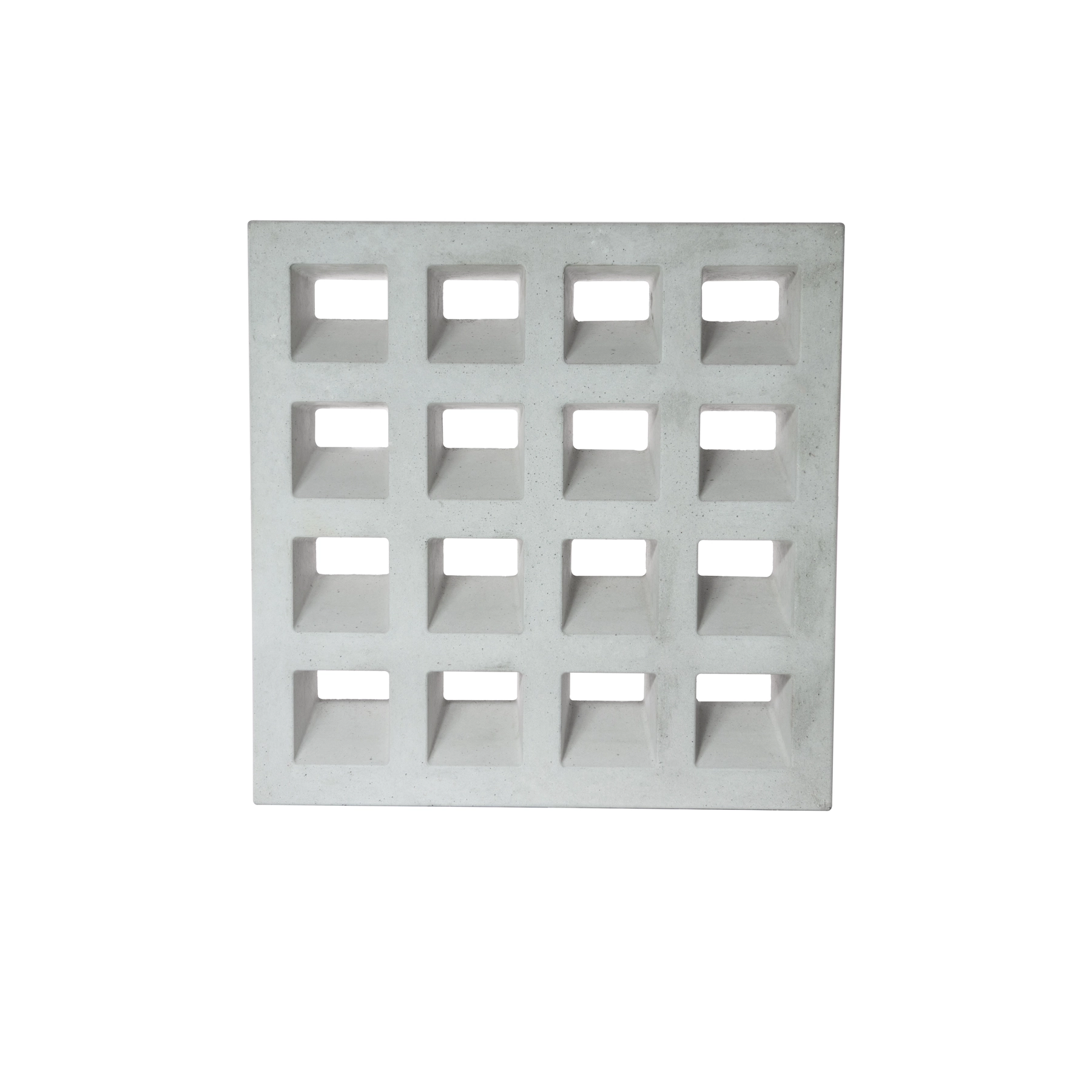 Elemento Vazado de Concreto Natural 40x40cm Cinza Anti-Chuva Traço