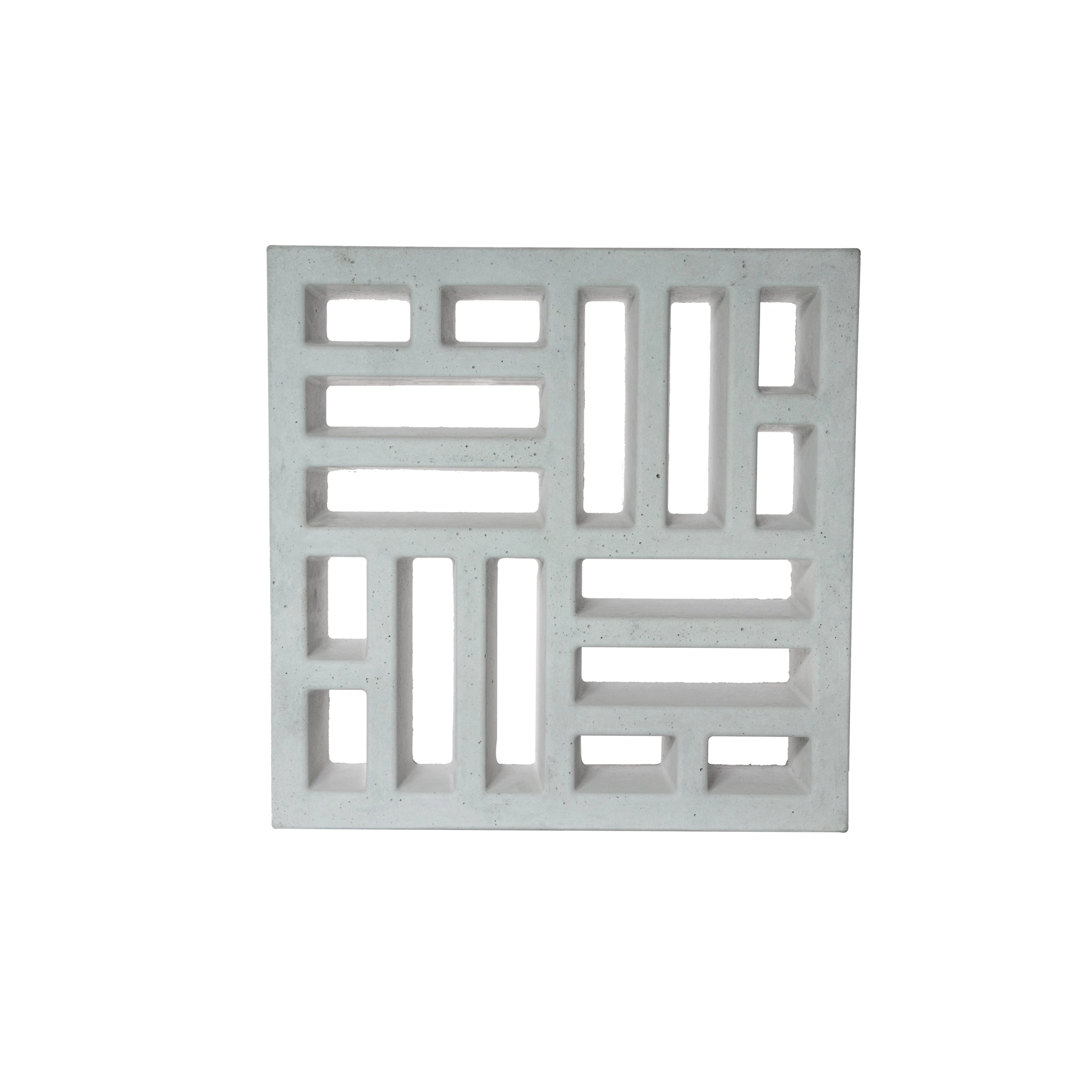 Elemento Vazado de Concreto Natural 40x40cm Cinza Chinês Traço