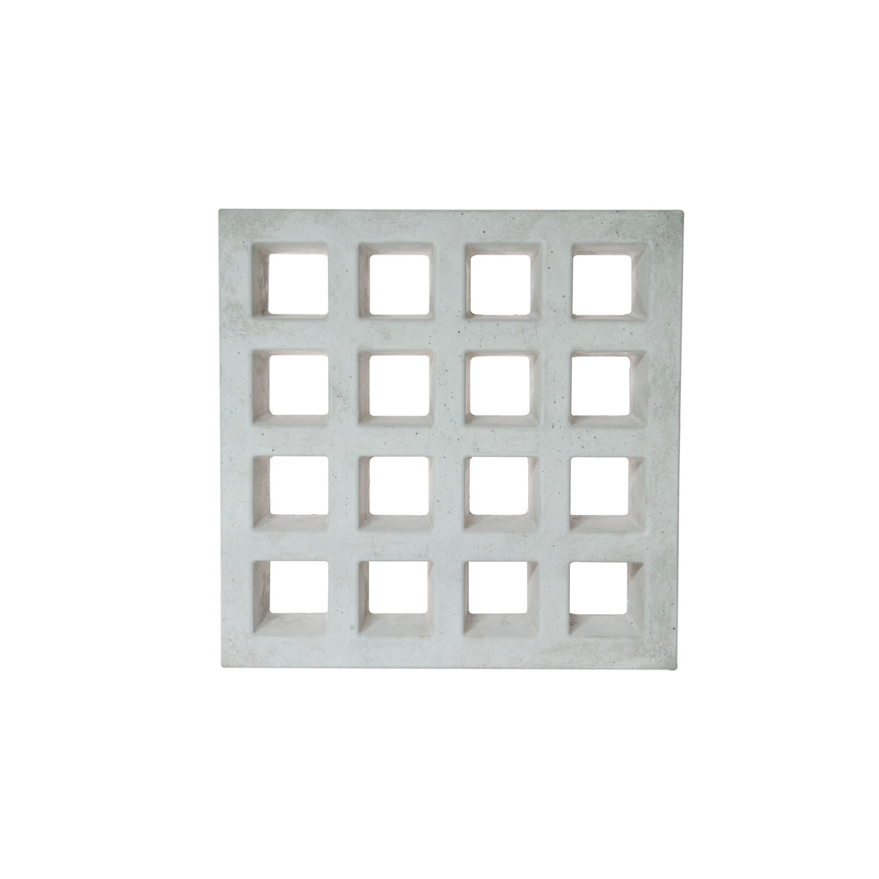 Elemento Vazado de Concreto Natural 40x40cm Cinza Reto Traço