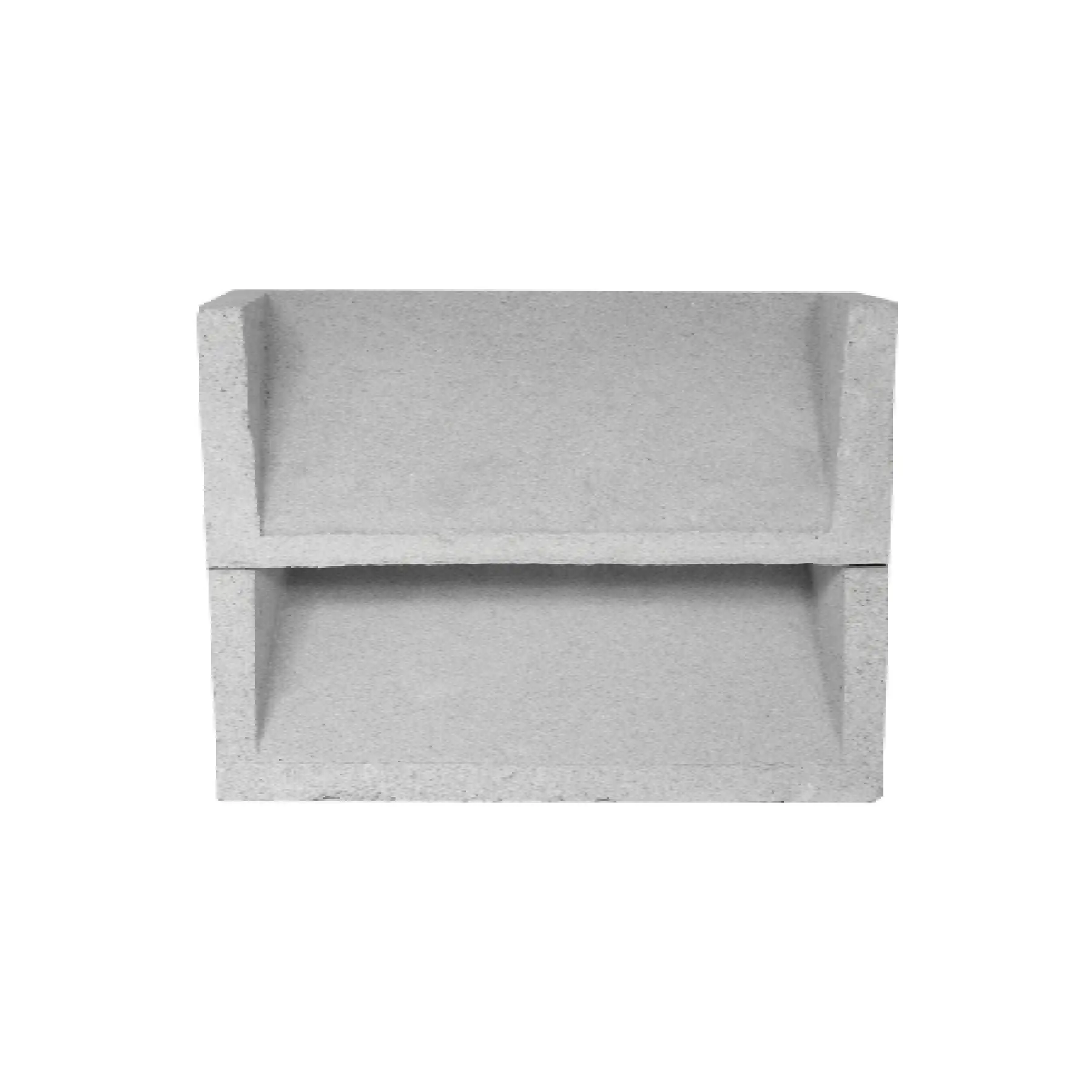 Elemento Vazado de Concreto Natural 14x39cm Cinza Anti-Chuva Traço