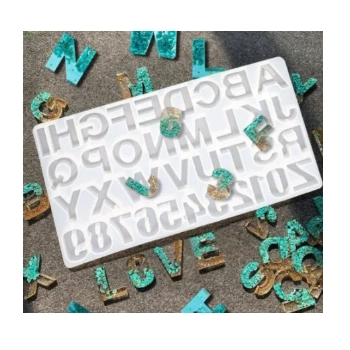 Molde De Silicone Alfabeto/numero Grande 4x4,5cm