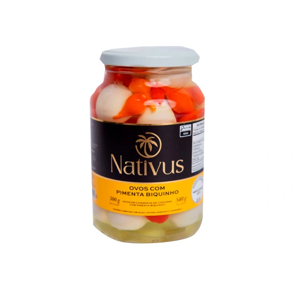 Ovo De Codorna Com Pimenta Biquinho Nativus 300g