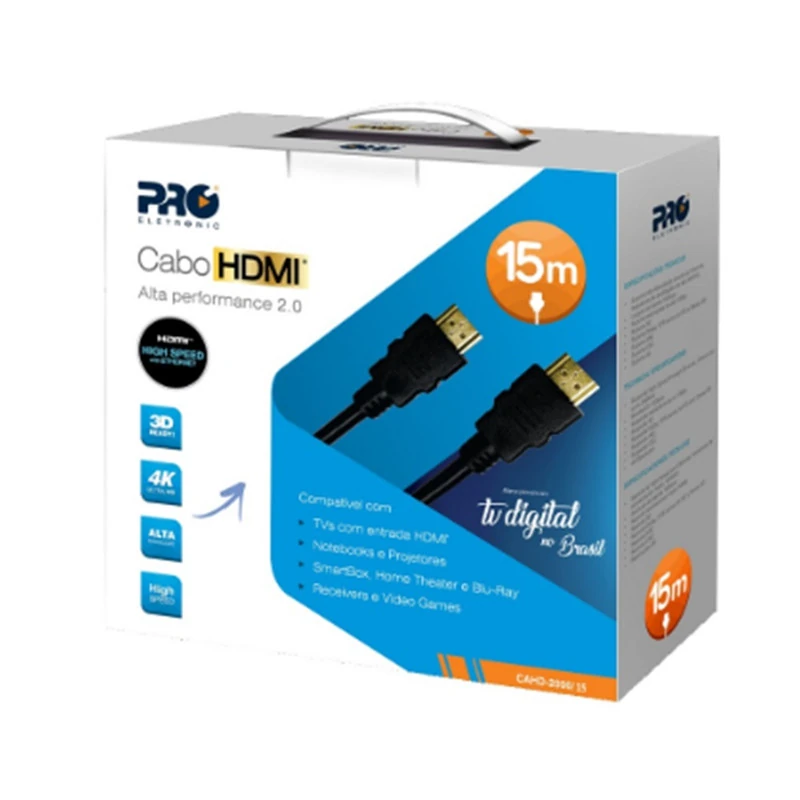 Cabo Hdmi Macho X Macho 15 Metros Pratico