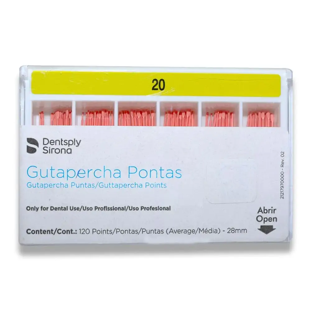 Cone de Guta Iso Cal - Dentsply Sirona - Cone de Guta Iso Cal nº 20 com 120 - Dentsply Sirona