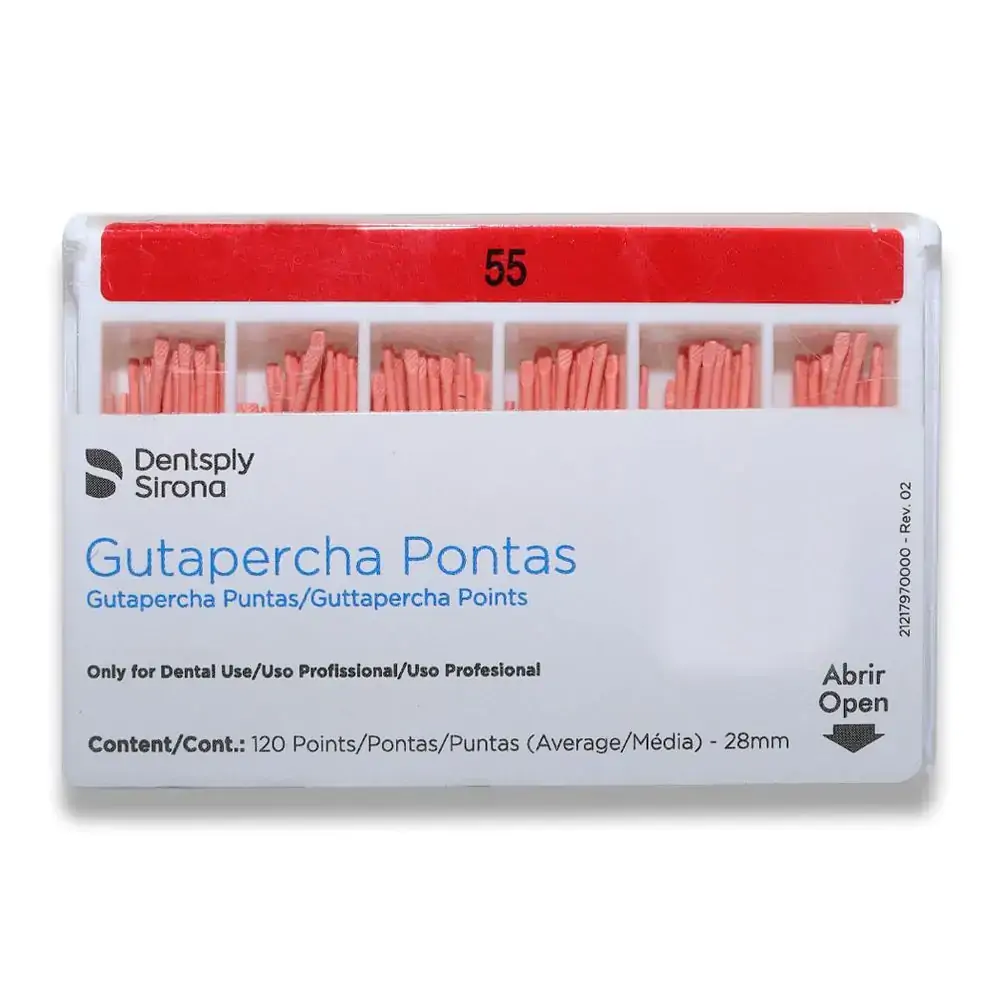 Cone de Guta Iso Cal - Dentsply Sirona - Cone de Guta Iso Cal nº 55 com 120 - Dentsply Sirona