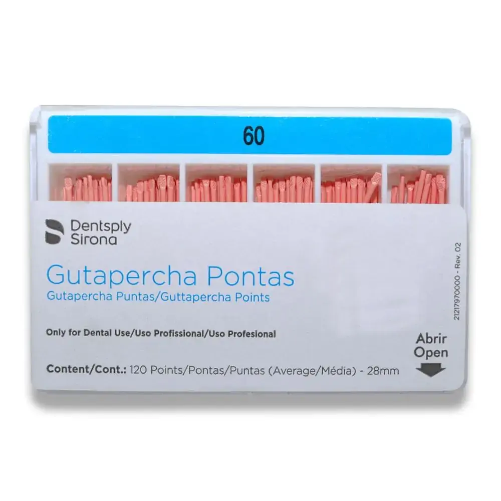Cone de Guta Iso Cal - Dentsply Sirona - Cone de Guta Iso Cal nº 60 com 120 - Dentsply Sirona