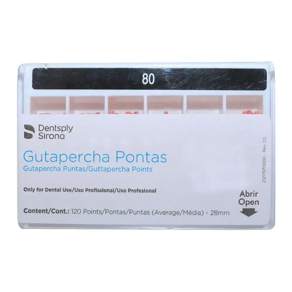 Cone de Guta Iso Cal - Dentsply Sirona - Cone de Guta Iso Cal nº 80 com 120 - Dentsply Sirona