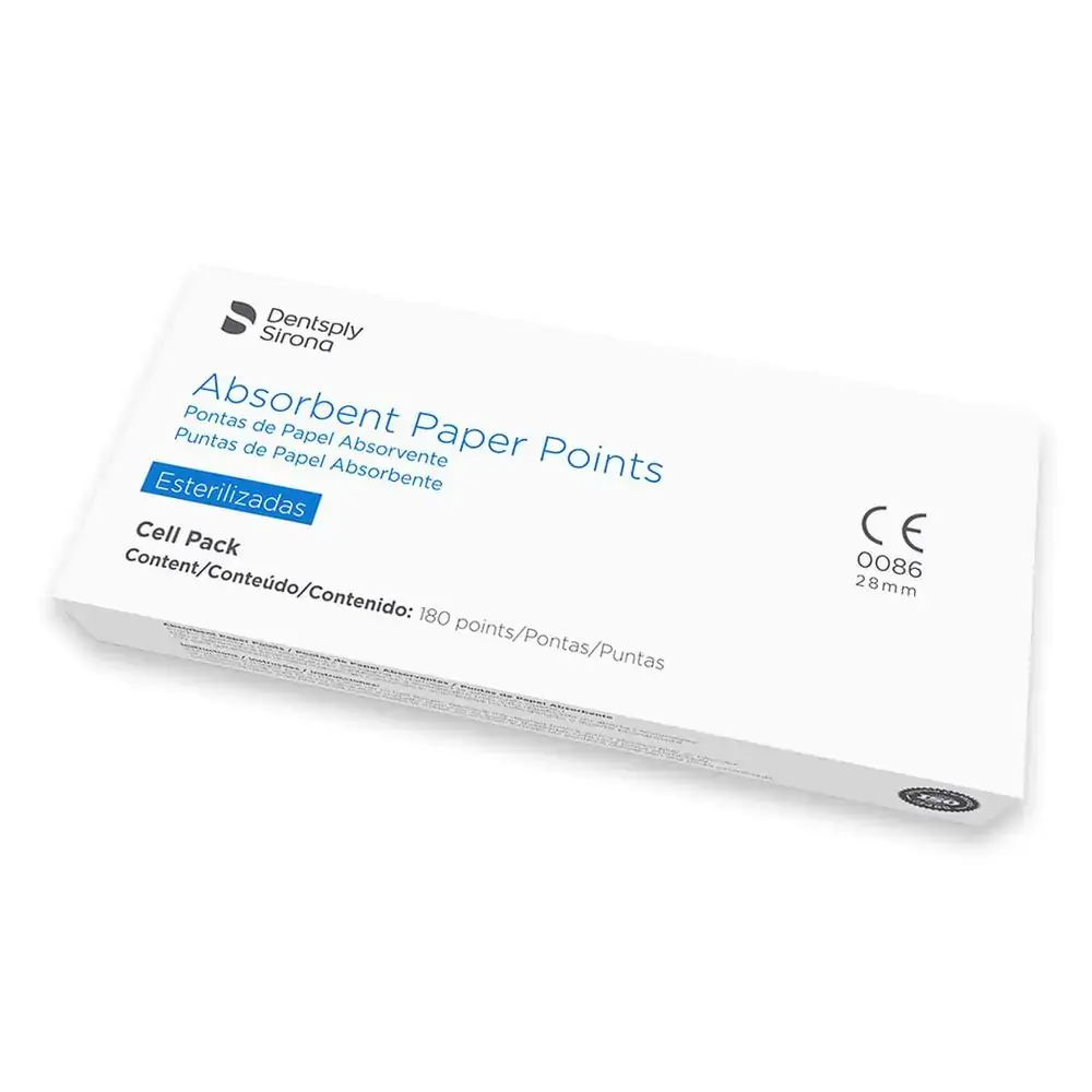 Cone de Papel Cell Pack - Dentsply Sirona - Pontas de papel Absorvente Cell Pack 45 - Dentsply Siron