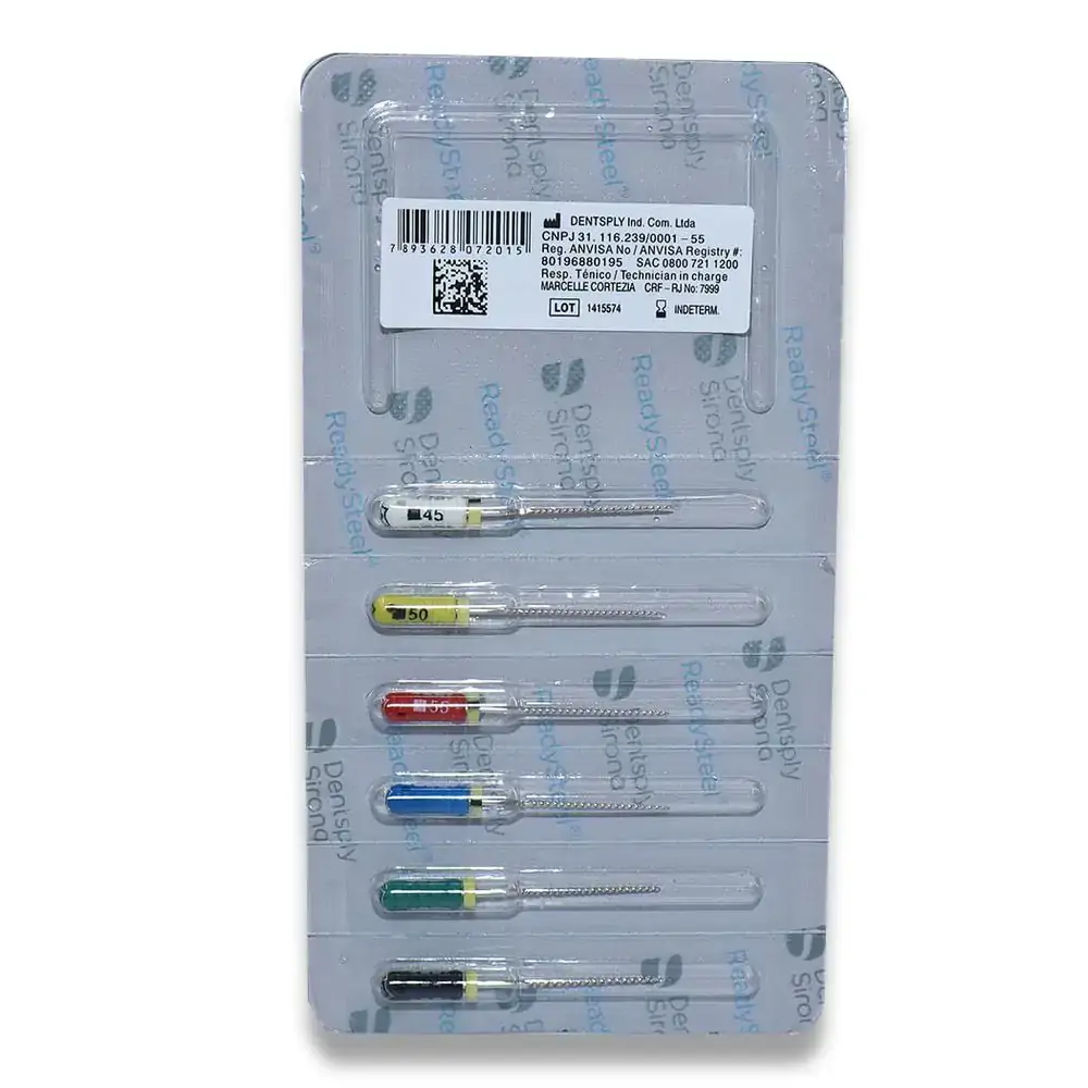 Lima Hedstroem Série de 25mm - Dentsply Sirona - Lima Hedstroem 2° Série n°45-80 de 25mm - Dentsply