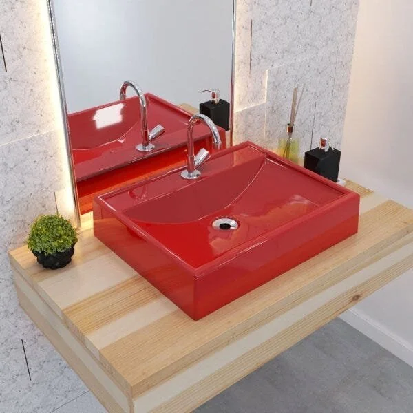 Kit Cuba Rt49 Torneira C50 E Válvula 1 Polegada Abs Compace Vermelho