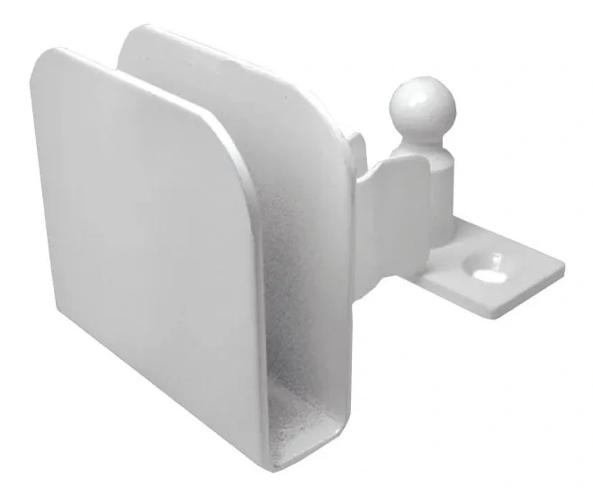 Fixador de pressão para porta de vidro 8 a 10mm branco