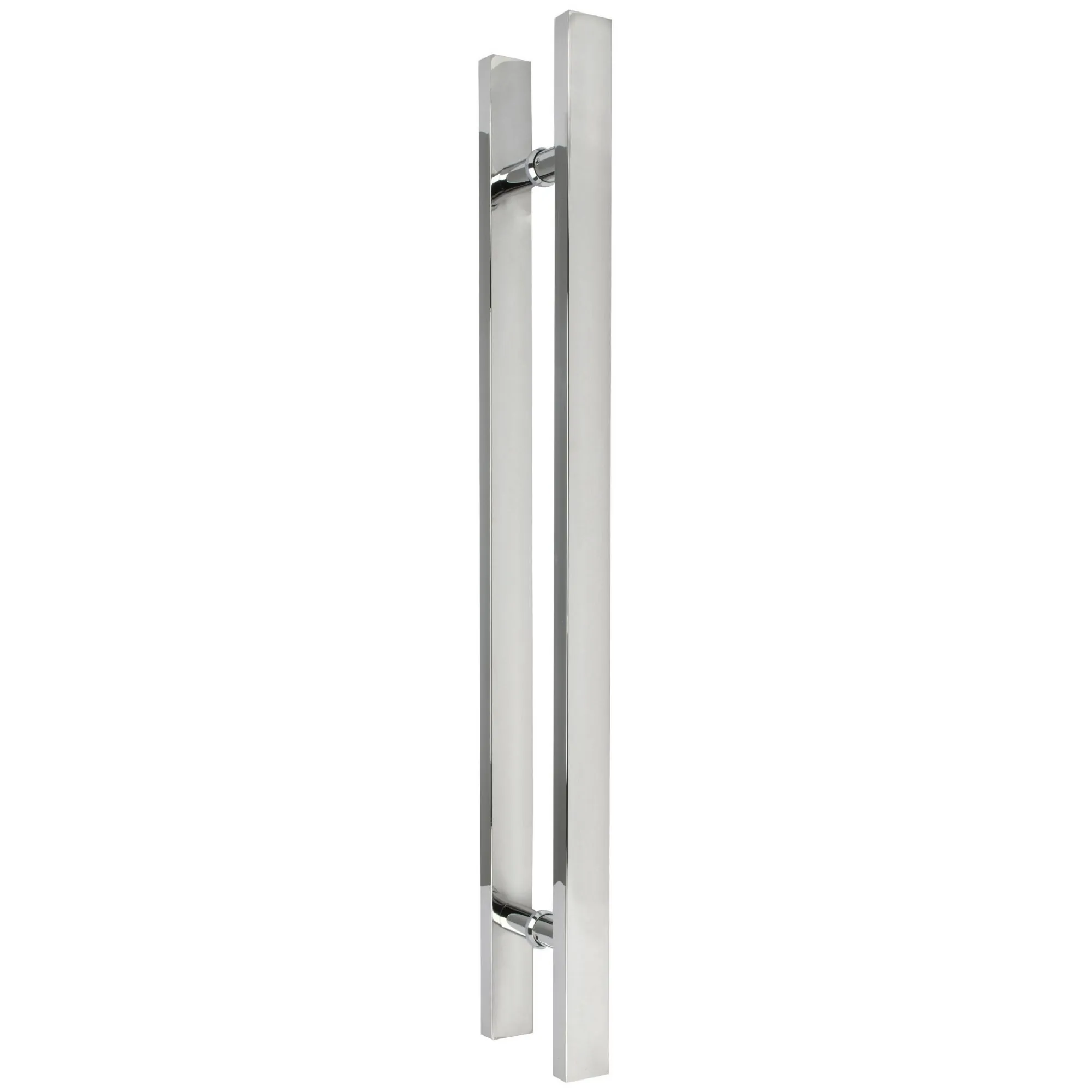 Puxador Inox Para Porta Madeira E Vidro Reto Barra Chata 30x45cm H06