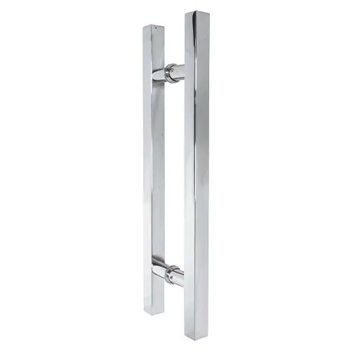 Puxador Inox Para Porta Madeira E Vidro Quadrado 80x100cm H05