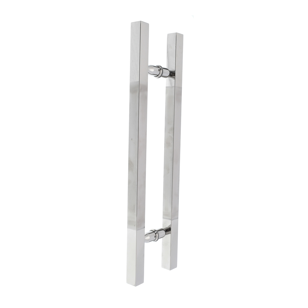 Puxador Inox Para Porta Madeira E Vidro Quadrado 1,20x1,50m H05