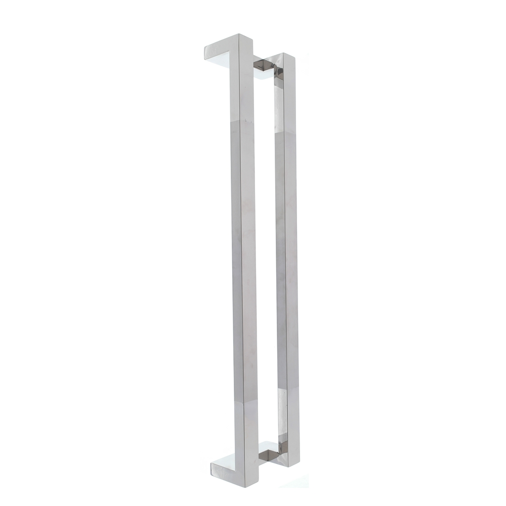 Puxador Inox Para Porta Madeira E Vidro Retangular Em L 80cm H13