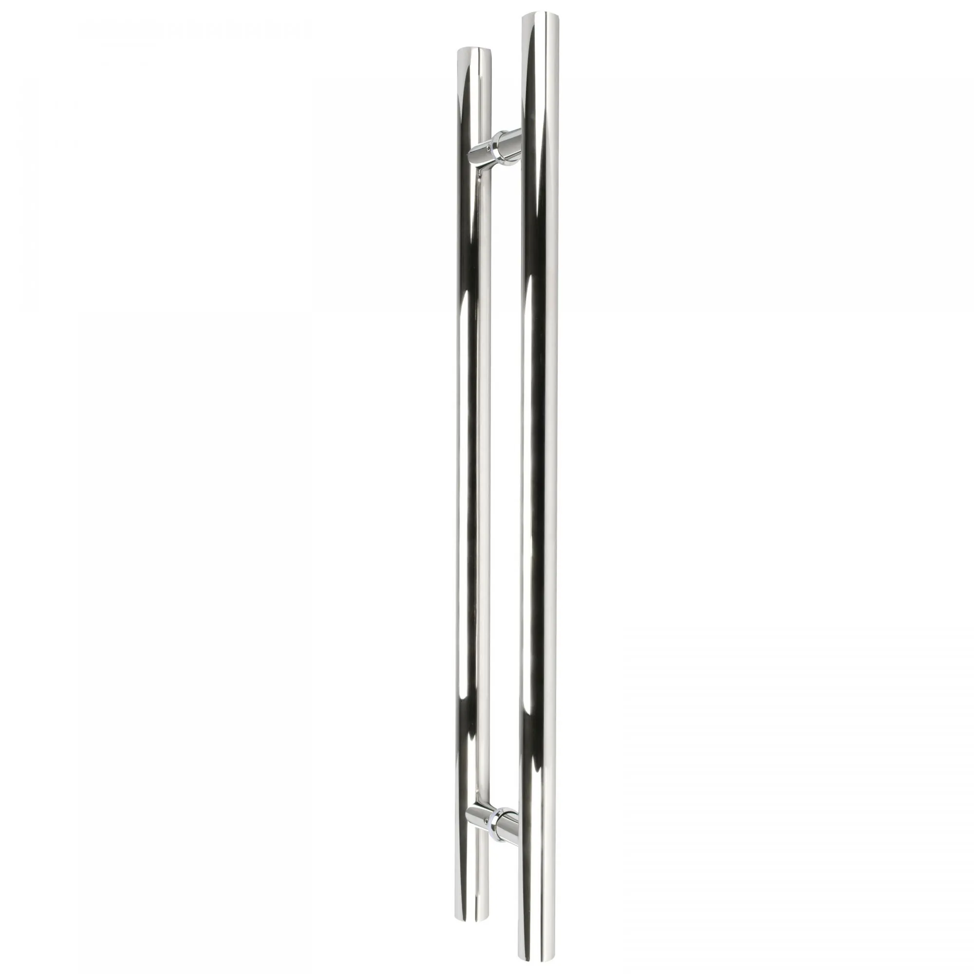 Puxador Inox Para Porta Madeira E Vidro Tubular Redondo 40x60cm H05