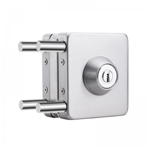 Fechadura Quadrada De Pressão Em Inox Para Porta Vidro - Vidro/alvenaria