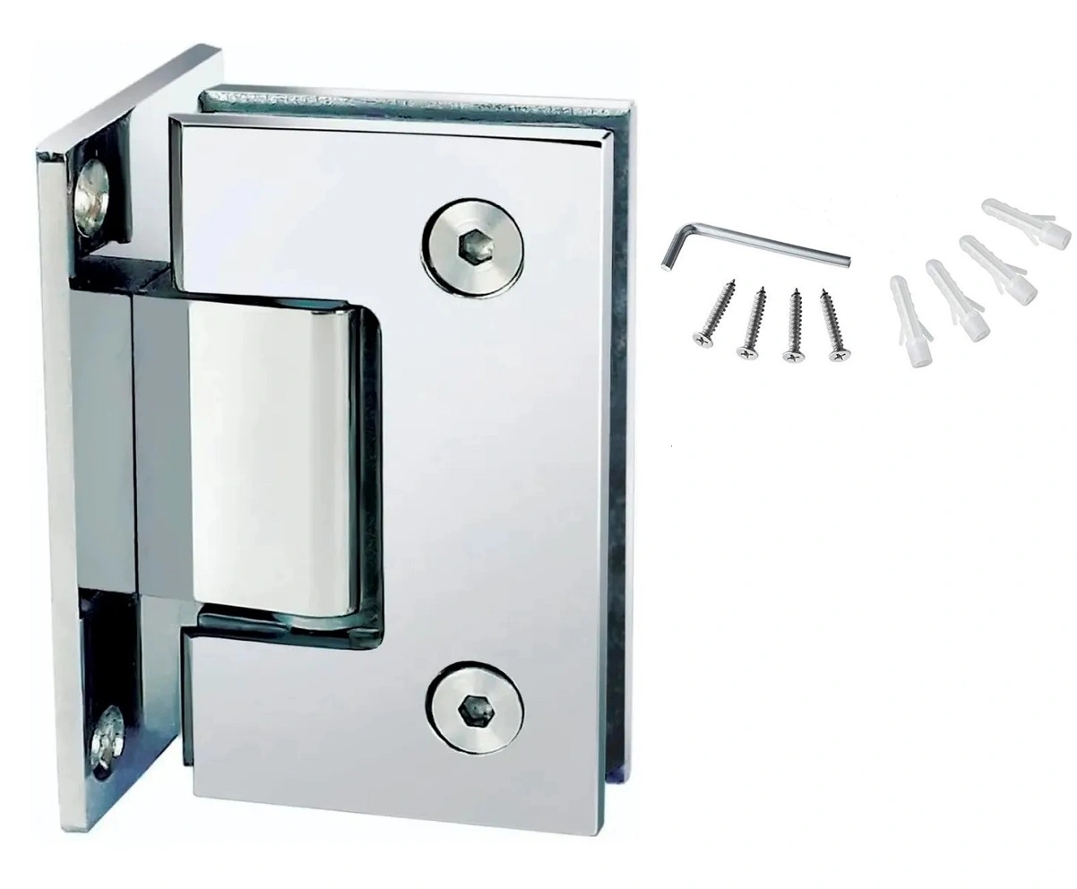 Dobradiça Inox Gv48 90º 1012 Para Porta De Vidro E Box - Vidro/alvenaria
