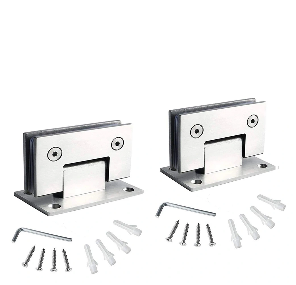 Dobradiça Inox Gv48 90º 1012 Para Porta De Vidro E Box - Vidro/alvenaria 2un