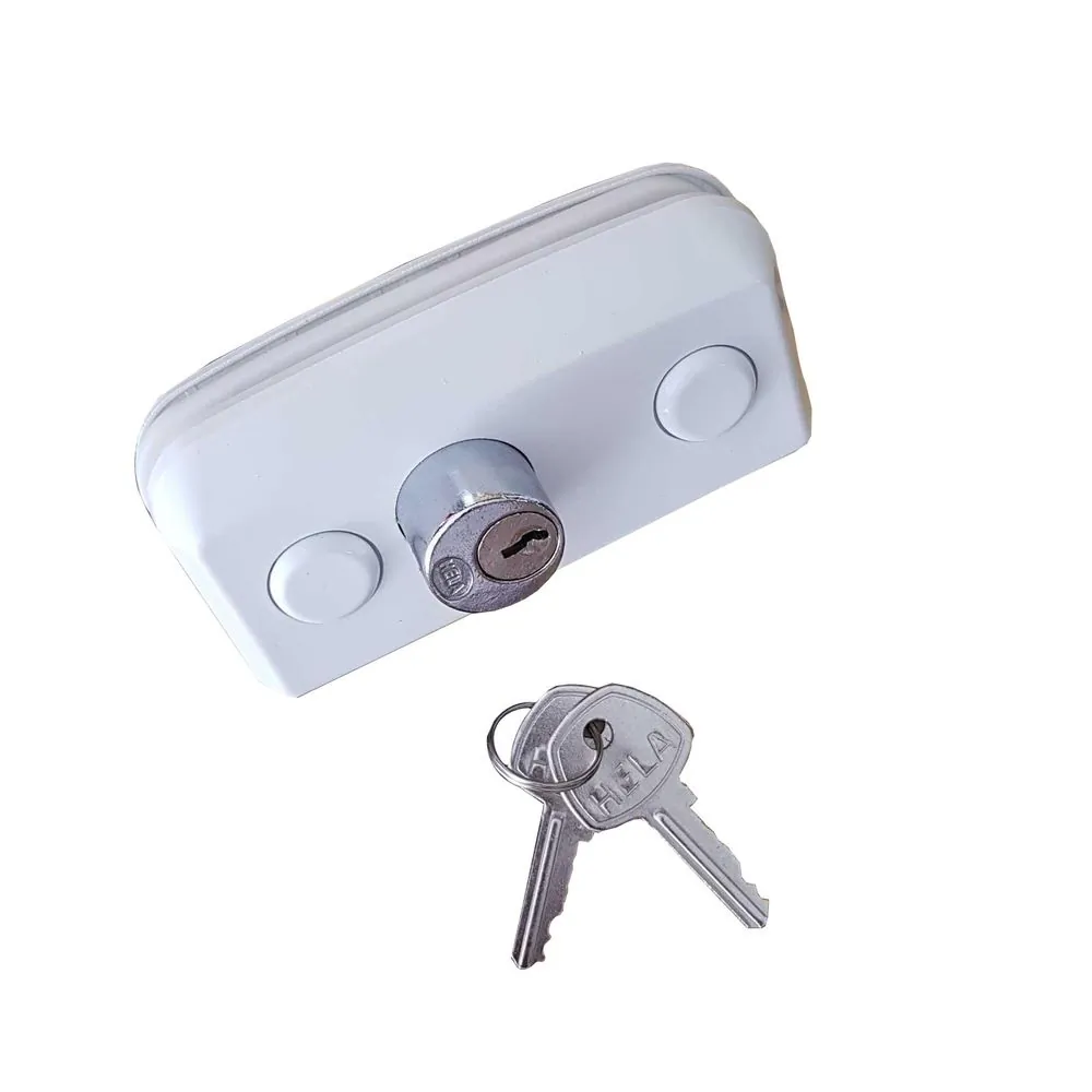 Fechadura Para Porta De Vidro De Abrir Pivotante 1520 Branca