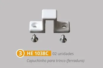 Kit 3 Polímero Para Instalação De Janelas De Correr 4 Folhas Branco