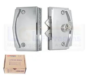 Fechadura Para Porta De Correr Blindex Vidro / Vidro Kit 9