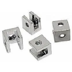Suporte Fenda Quadrado Para Prateleira Vidro 8mm - 50 Unidades