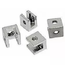 Suporte Fenda Quadrado Para Prateleira Vidro 10mm - 50 Unidades